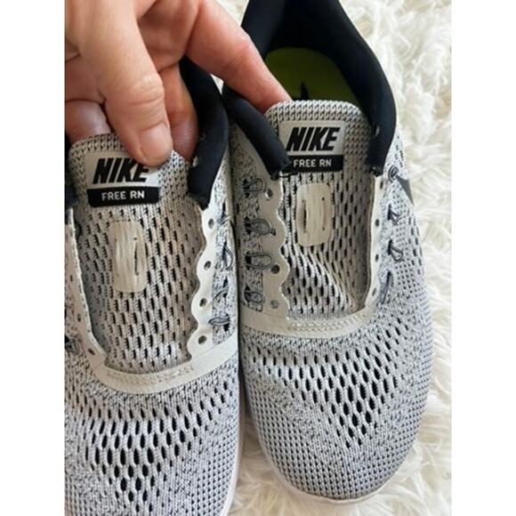 Nike free sneaker womens gray and black missing laces comfy running shoes size 6 - Picture 9 of 10